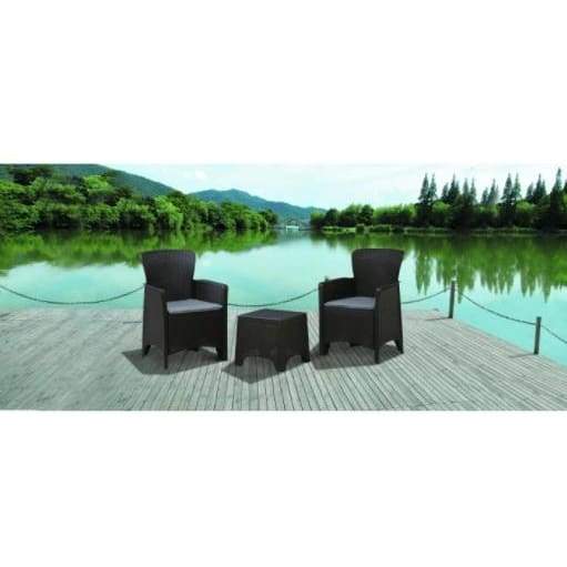 Duramax Cedarrattan Sofa Outdoor Duo Set, Black 86761
