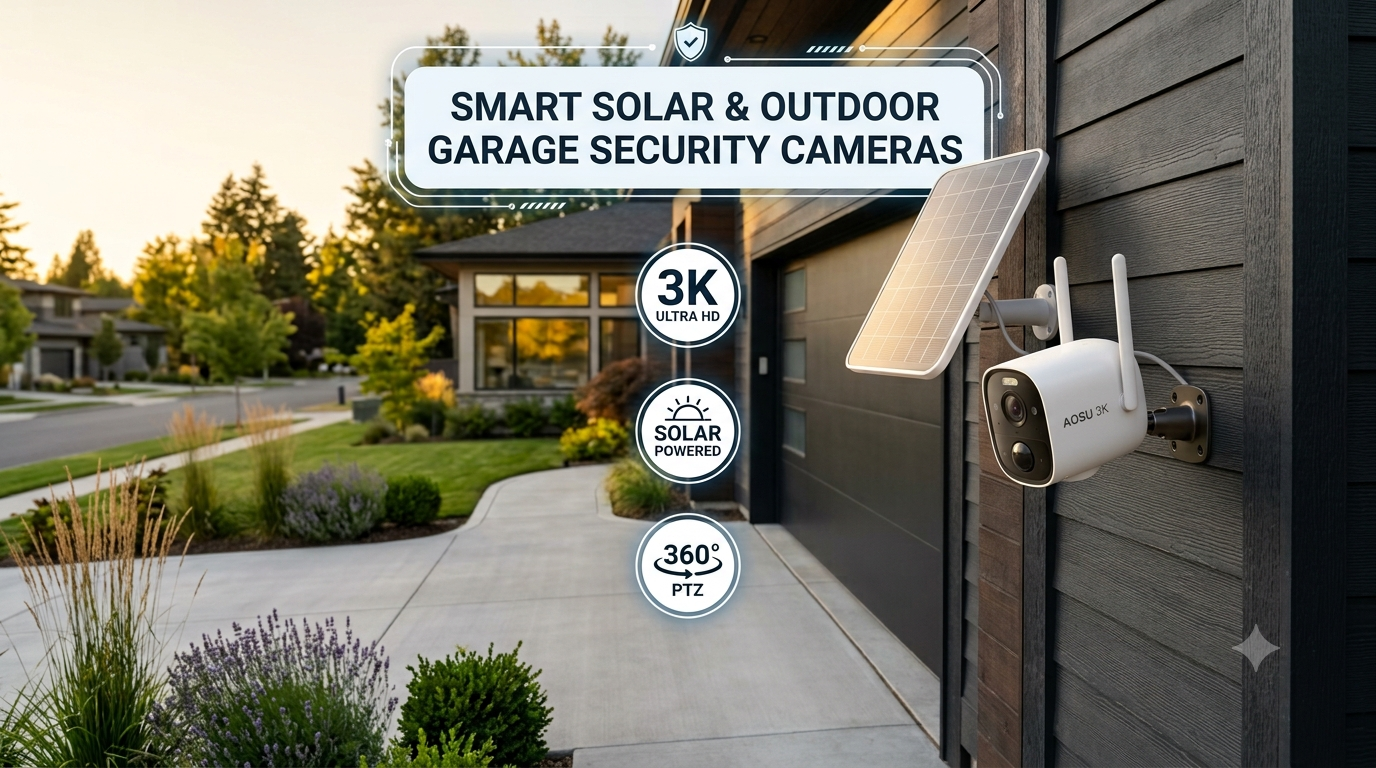 Smart Solar & Outdoor Garage Security Cameras