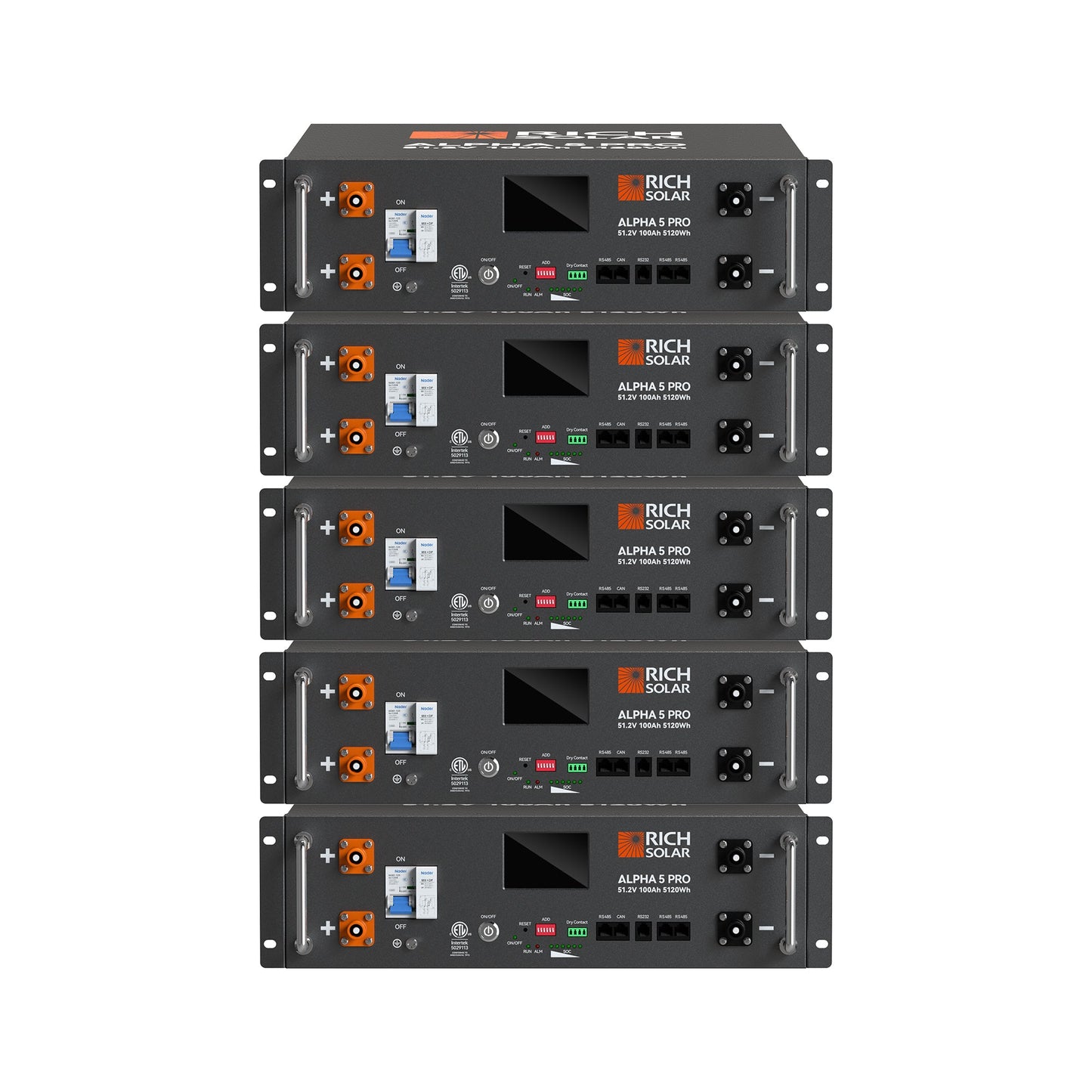 Rich Solar Alpha 5 Pro 48V 100Ah LiFePO4 Server Rack Battery | 5.12kWh