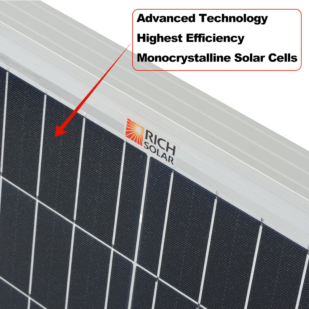 RICH SOLAR MEGA 200 200W 24V Monocrystalline Solar Panel - Pro & Onyx