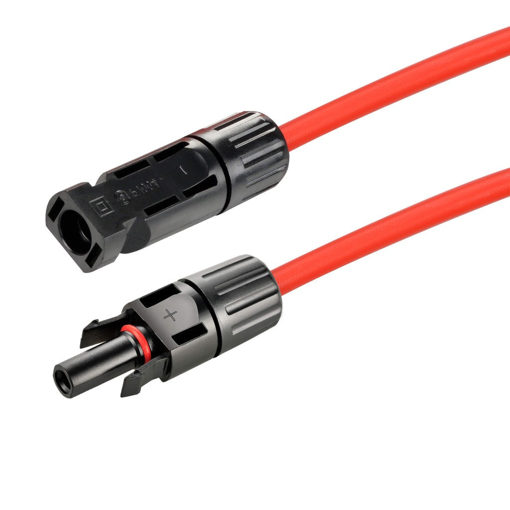 10 Gauge Solar Panel Extension Cable Wire Pair with Male/Female Connectors