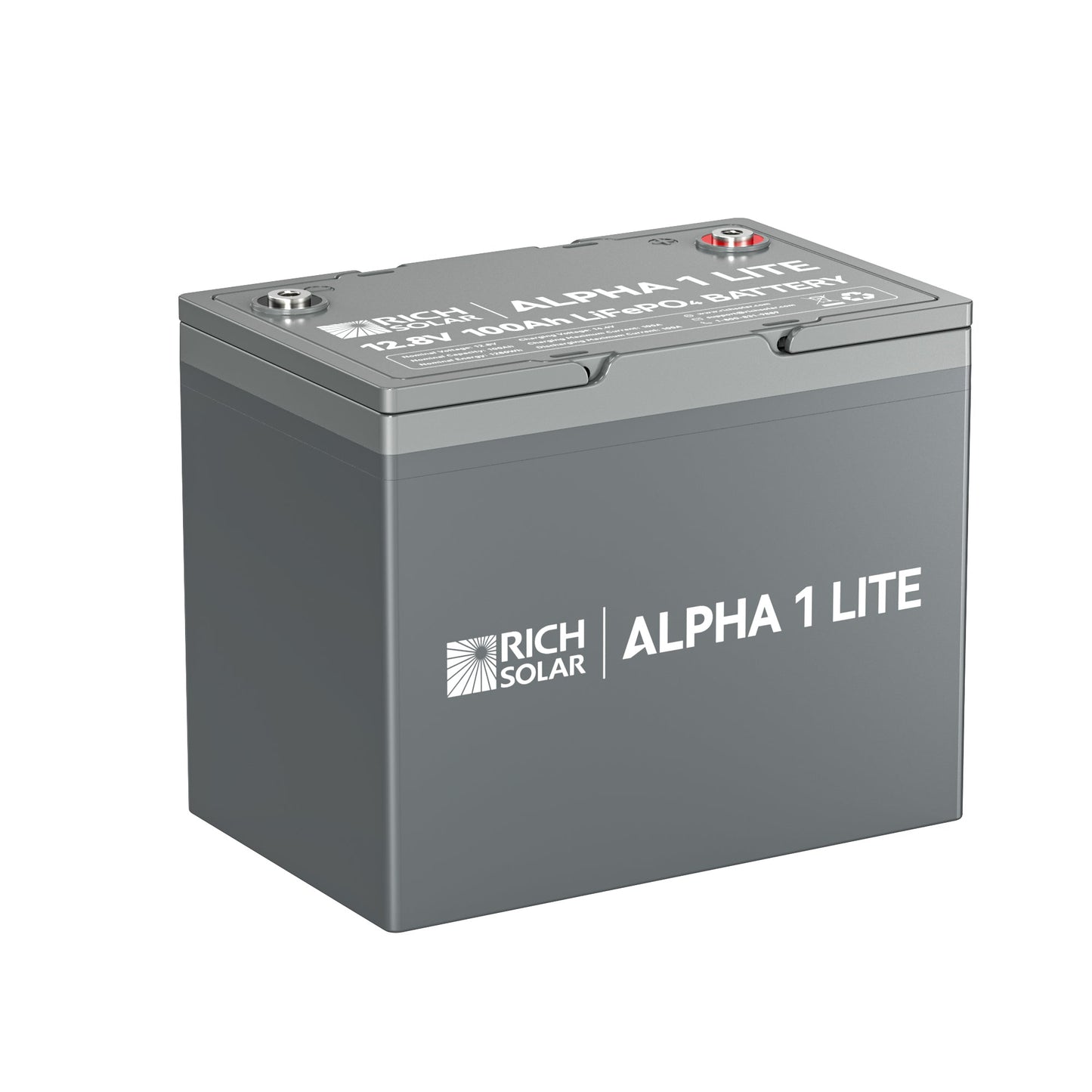 RICH SOLAR Alpha 1 12V 100Ah LiFePO4 Lithium Battery (Lite, Standard & Pro)