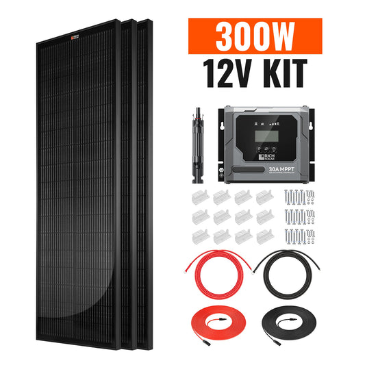 RICH SOLAR 300W Slim Van Solar Kit | Off-Grid Power System