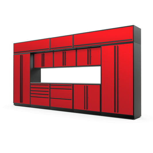 Proslat FusionPlus 16 ft set - MAX - Overheads Stainless Steel Red/Black 50730K