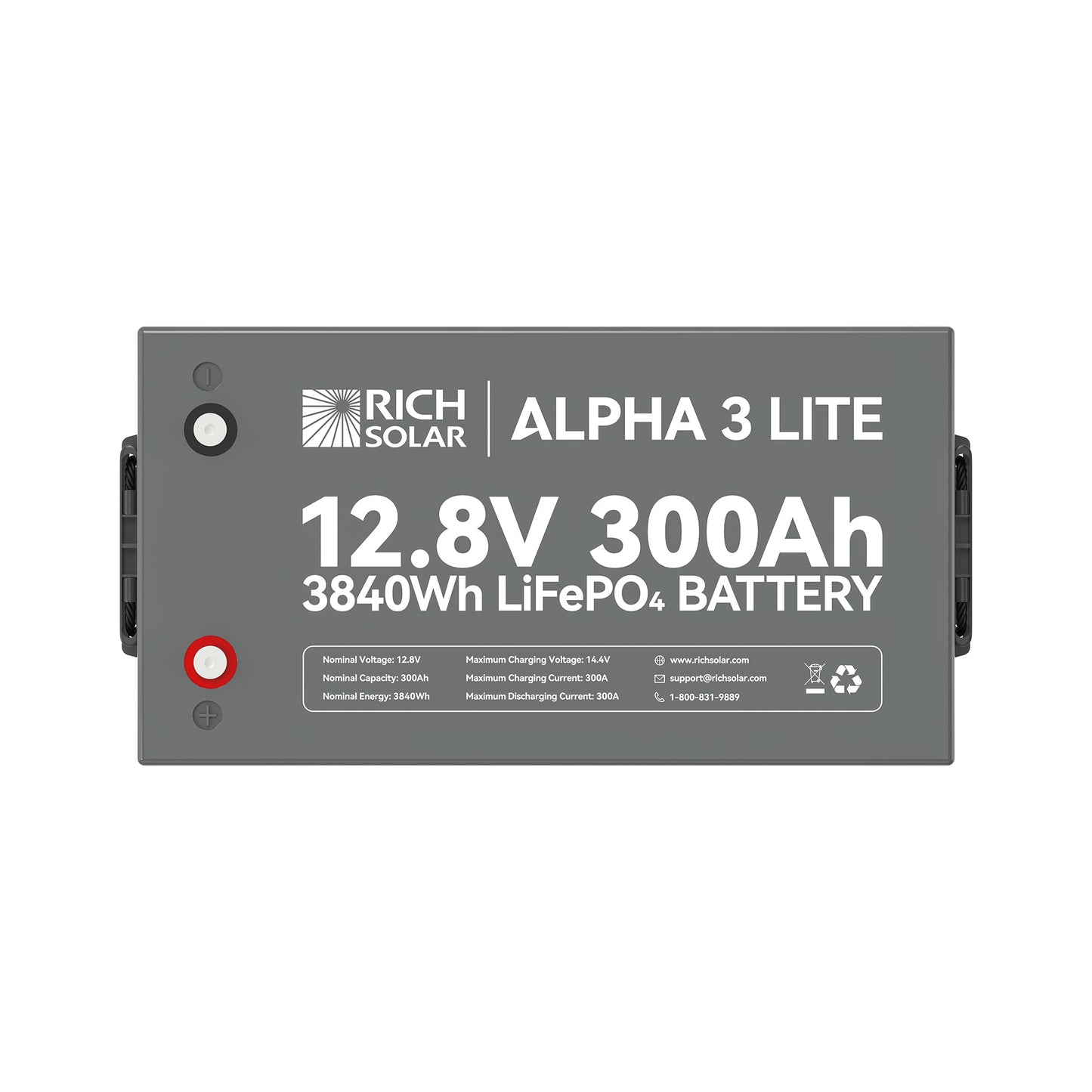Rich Solar ALPHA 3 Series 12V LiFePO4 Lithium Battery (Lite, Standard, Pro)