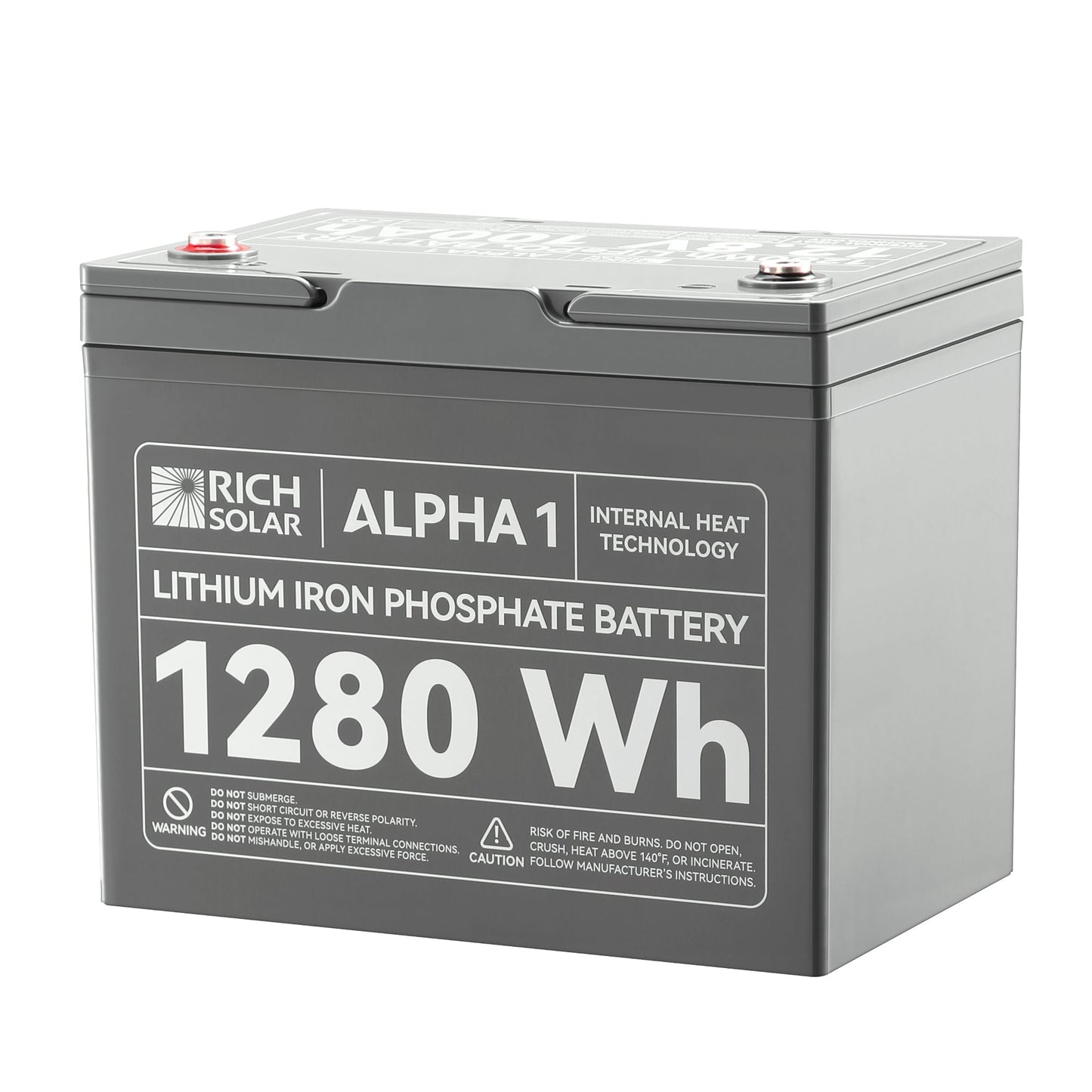 RICH SOLAR Alpha 1 12V 100Ah LiFePO4 Lithium Battery (Lite, Standard & Pro)