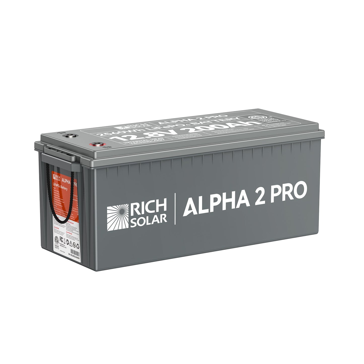 Rich Solar Alpha 2 12V 200Ah LiFePO4 Lithium Battery Series (Lite, Standard, Pro)