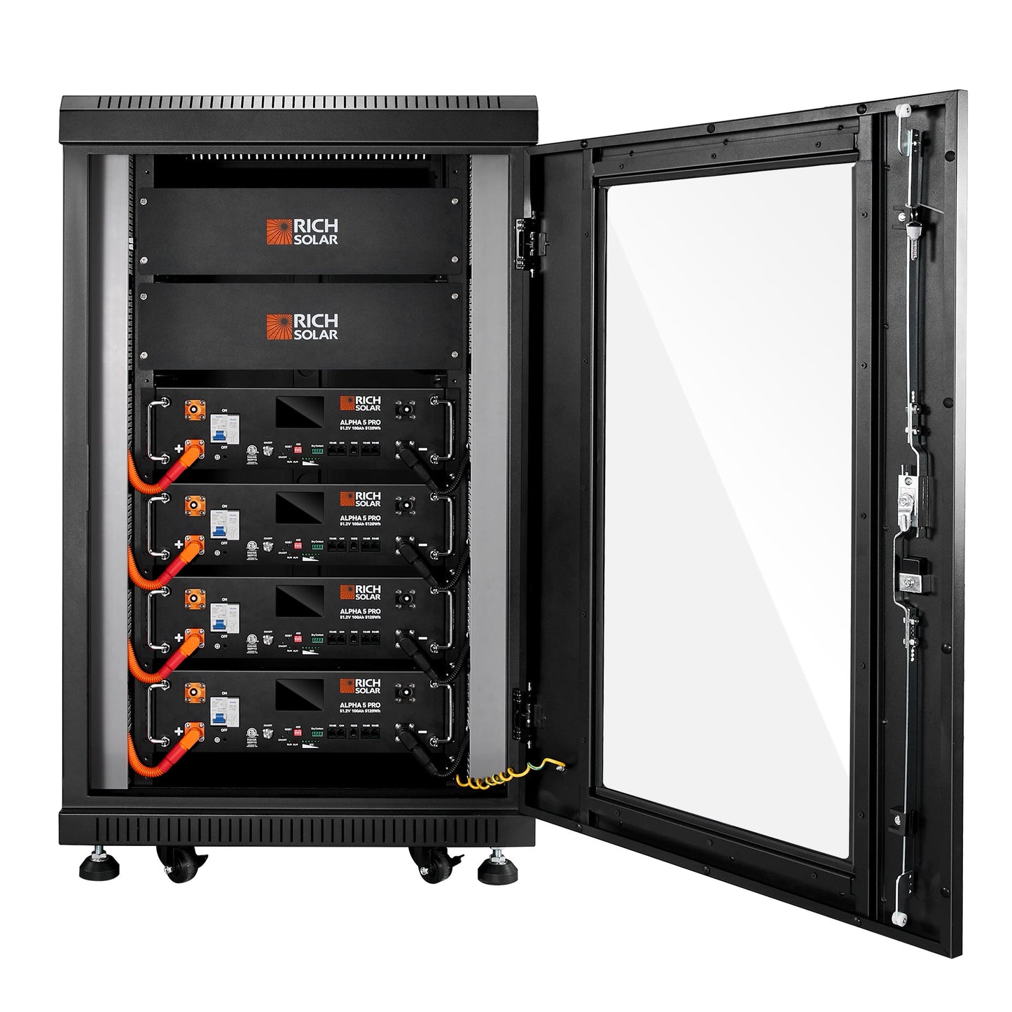 Rich Solar Alpha 5 Pro 6-Slot Battery Server Rack Enclosed Cabinet