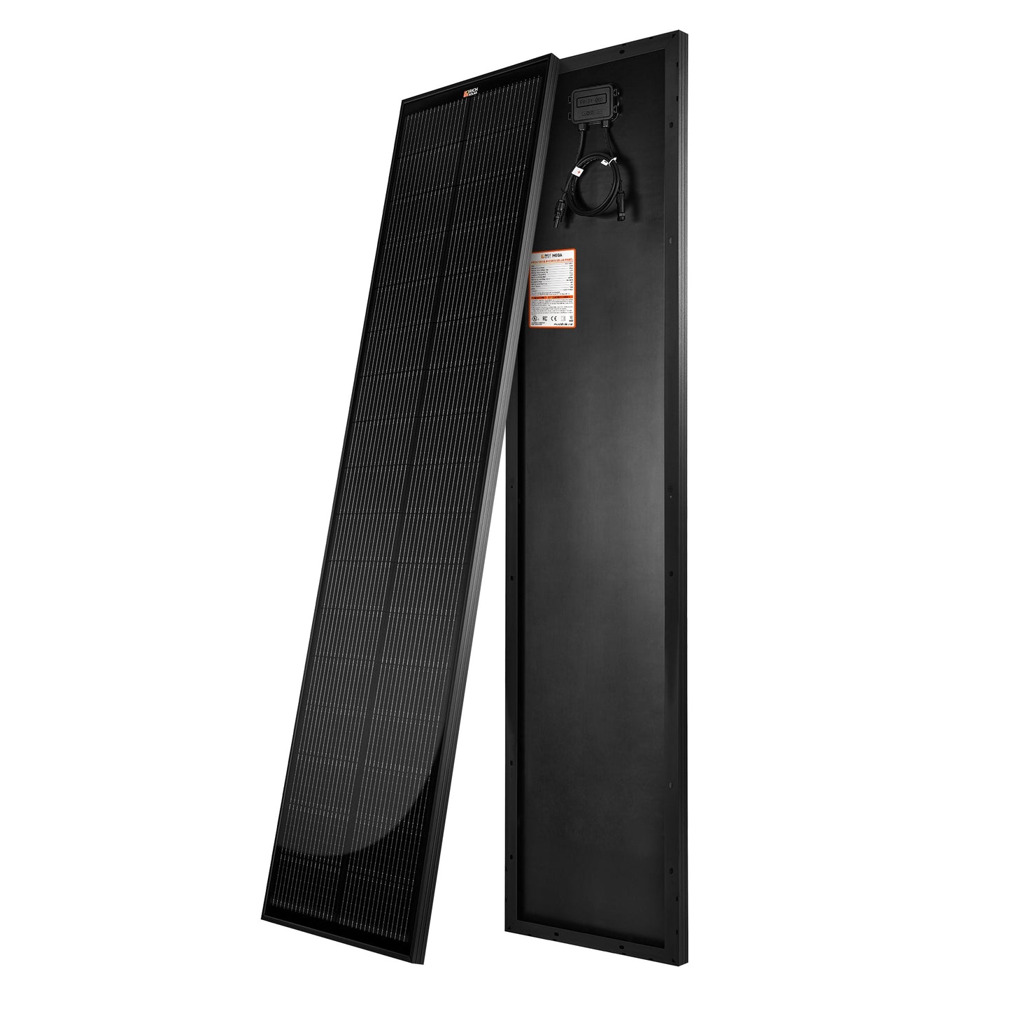 RICH SOLAR MEGA 130 Slim 12V Mono Solar Panel (Onyx Black & Silver)