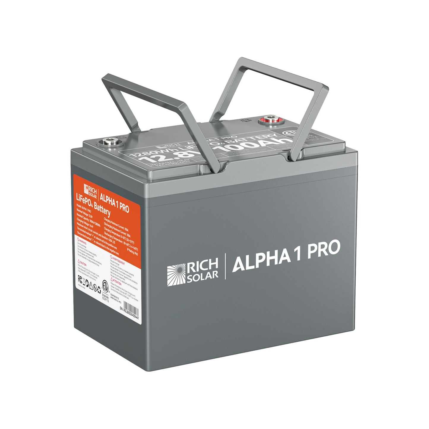 RICH SOLAR Alpha 1 12V 100Ah LiFePO4 Lithium Battery (Lite, Standard & Pro)