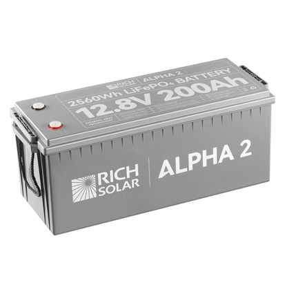 Rich Solar Alpha 2 12V 200Ah LiFePO4 Lithium Battery Series (Lite, Standard, Pro)