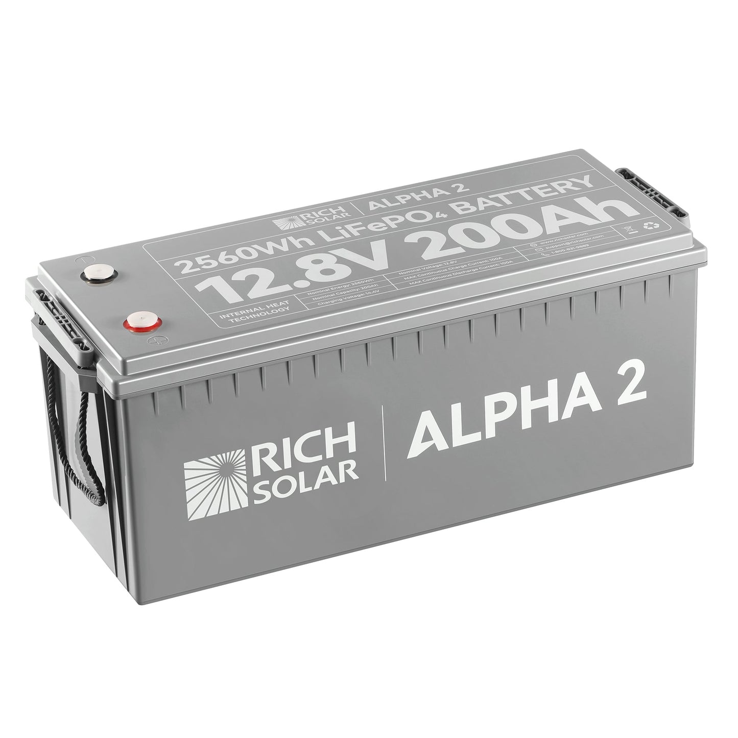 Rich Solar Alpha 2 12V 200Ah LiFePO4 Lithium Battery Series (Lite, Standard, Pro)