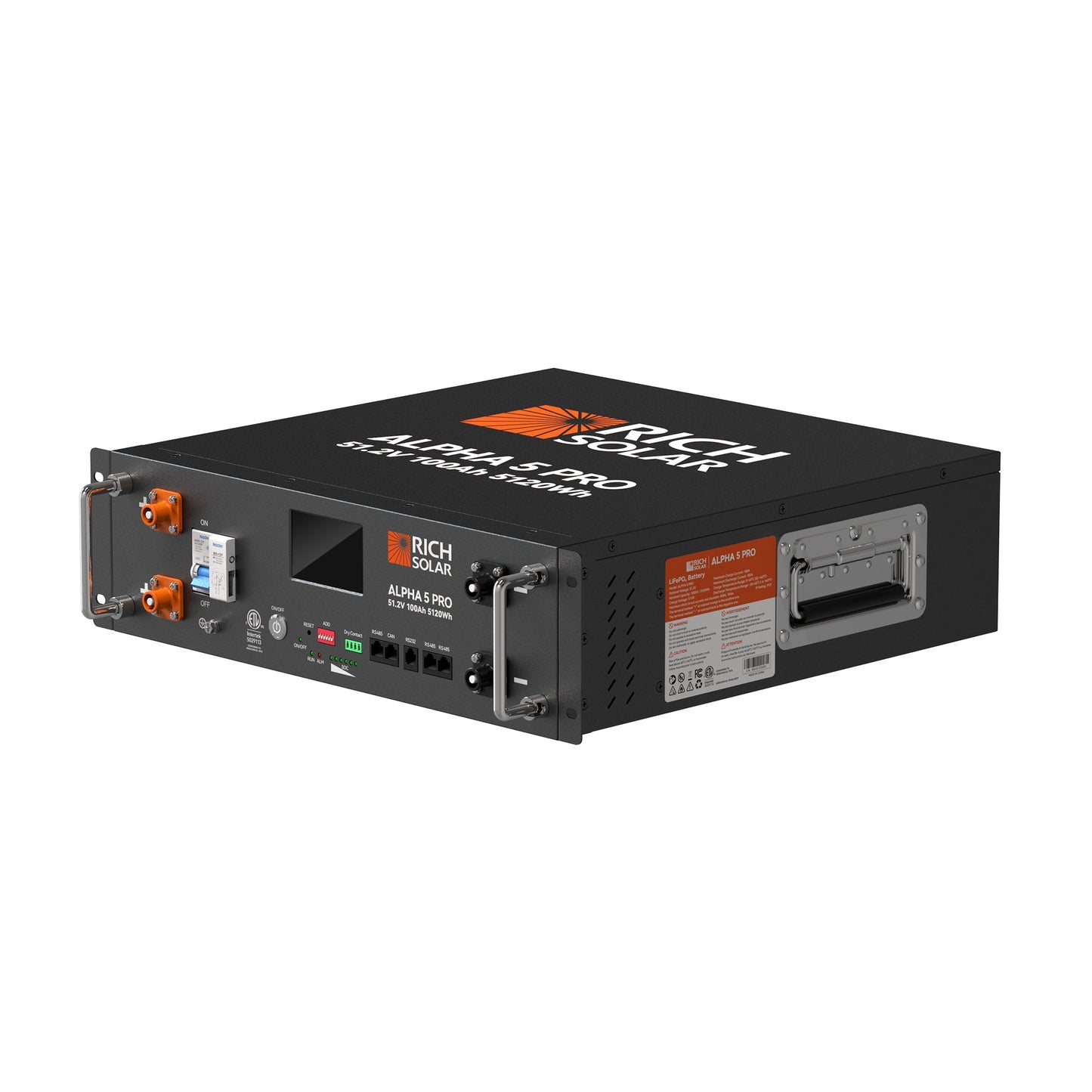 Rich Solar Alpha 5 Pro 48V 100Ah LiFePO4 Server Rack Battery | 5.12kWh
