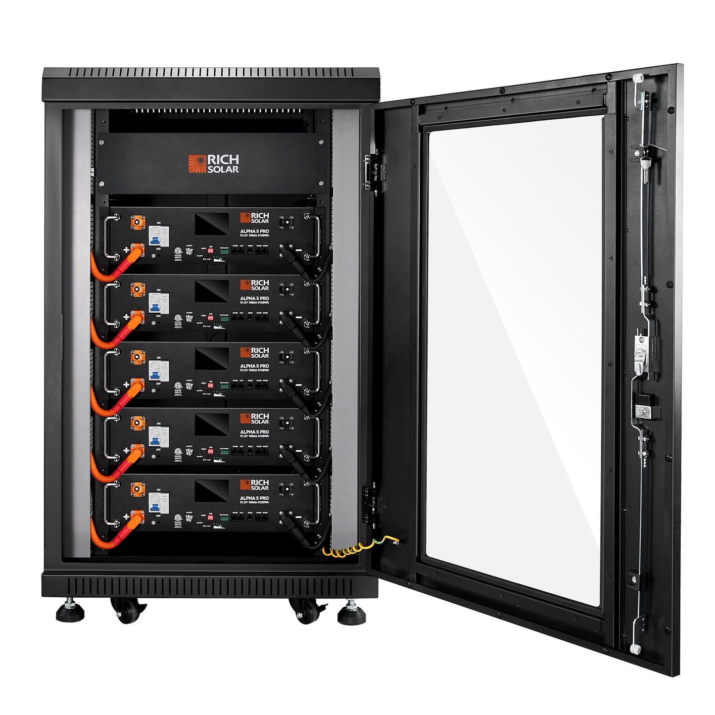 Rich Solar Alpha 5 Pro 6-Slot Battery Server Rack Enclosed Cabinet