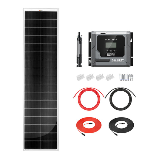 Rich Solar 130W Slim Solar Panel Kit | 12V Off-Grid Mono Panel RS-M130SL