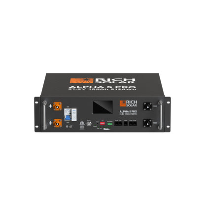 Rich Solar Alpha 5 Pro 48V 100Ah LiFePO4 Server Rack Battery | 5.12kWh