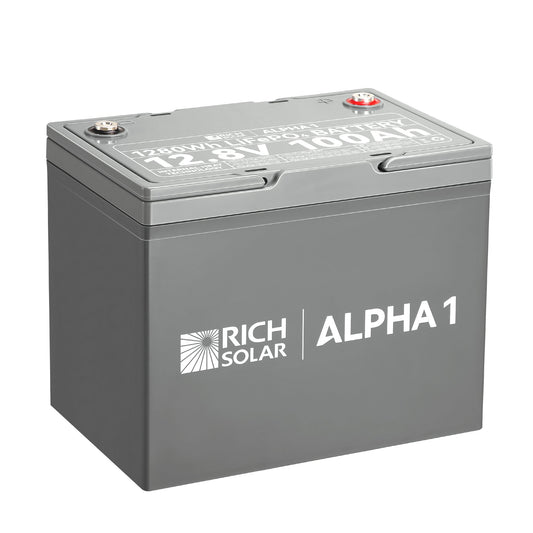 RICH SOLAR Alpha 1 12V 100Ah LiFePO4 Lithium Battery (Lite, Standard & Pro)