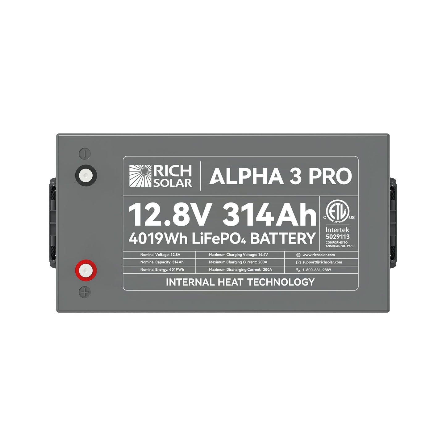 Rich Solar ALPHA 3 Series 12V LiFePO4 Lithium Battery (Lite, Standard, Pro)