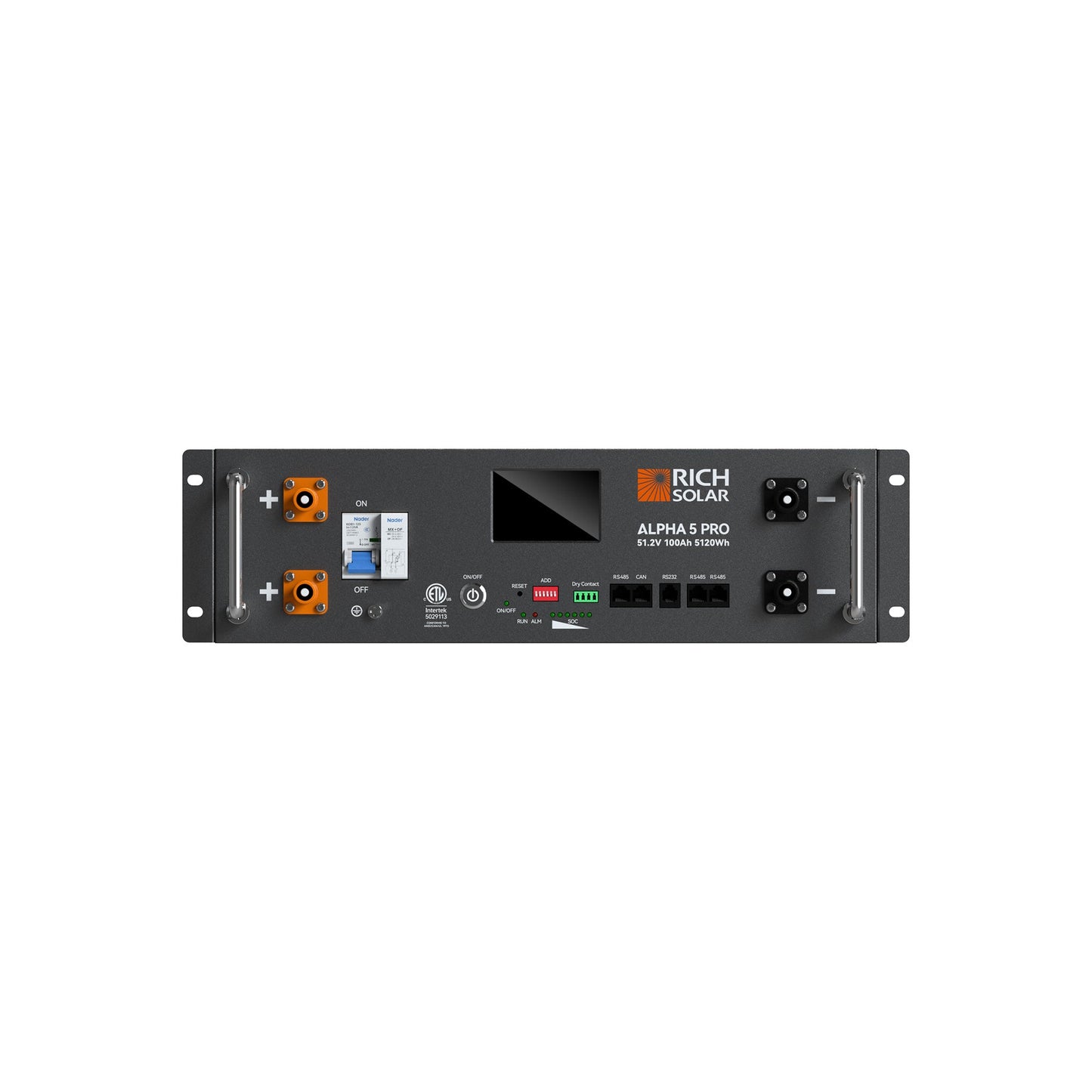 Rich Solar Alpha 5 Pro 48V 100Ah LiFePO4 Server Rack Battery | 5.12kWh