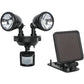 MAXSA Innovations Solar-Powered Dual-Head LED Security Spotlight (Black, Model 44215)