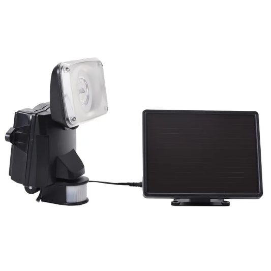 MAXSA Innovations Solar Motion-Activated LED Security Flood Light (Black, Model 44641)