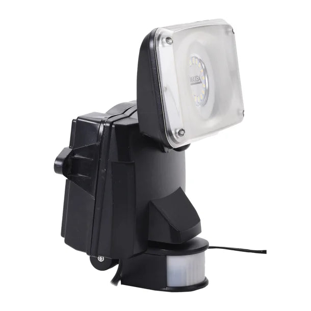 MAXSA Innovations Solar Motion-Activated LED Security Flood Light (Black, Model 44641)