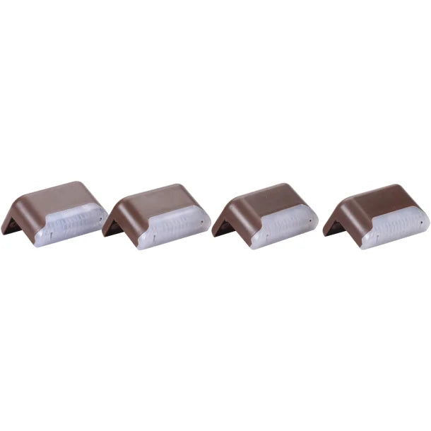 MAXSA Innovations Solar-Powered LED Deck & Step Lights (Brown, 4-Pack, Model 47332)