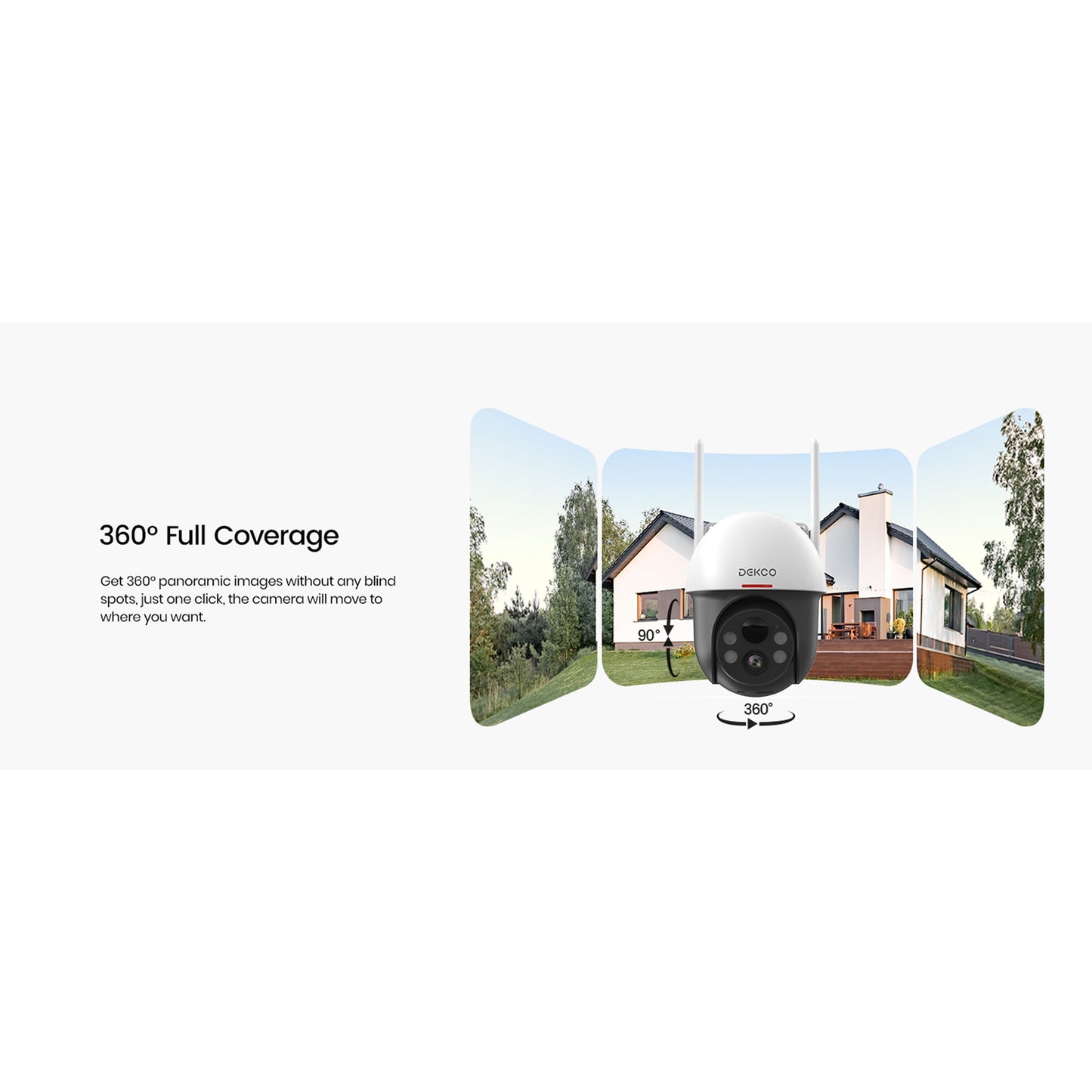 AOSU 2K 3.0MP Outdoor PTZ Solar Security Camera with Auto-Tracking & 2-Way Talk (C9L2BA11)