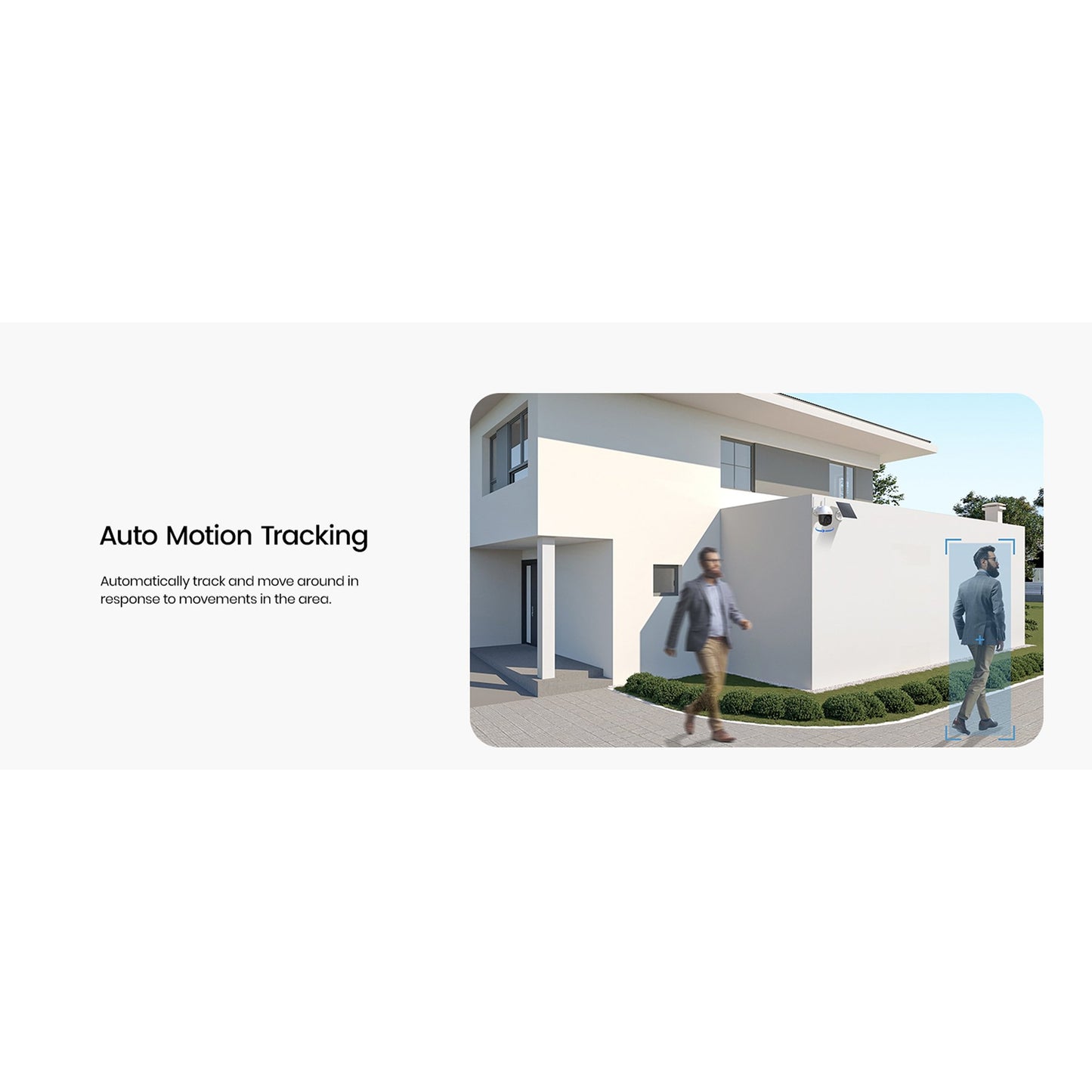 AOSU 2K 3.0MP Outdoor PTZ Solar Security Camera with Auto-Tracking & 2-Way Talk (C9L2BA11)