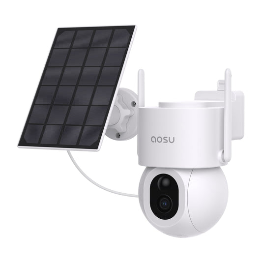 AOSU 3K 5.0 MP Wireless Outdoor Solar Security Camera with Panoramic PTZ & AI Auto-Tracking (Model C9S2CH11)