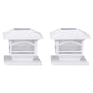 MAXSA Innovations Mission-Style Solar Post Cap & Deck Railing Lights (2-Pack, White)
