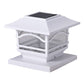 MAXSA Innovations Mission-Style Solar Post Cap & Deck Railing Lights (2-Pack, White)