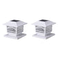 MAXSA Innovations Mission-Style Solar Post Cap & Deck Railing Lights (2-Pack, White)