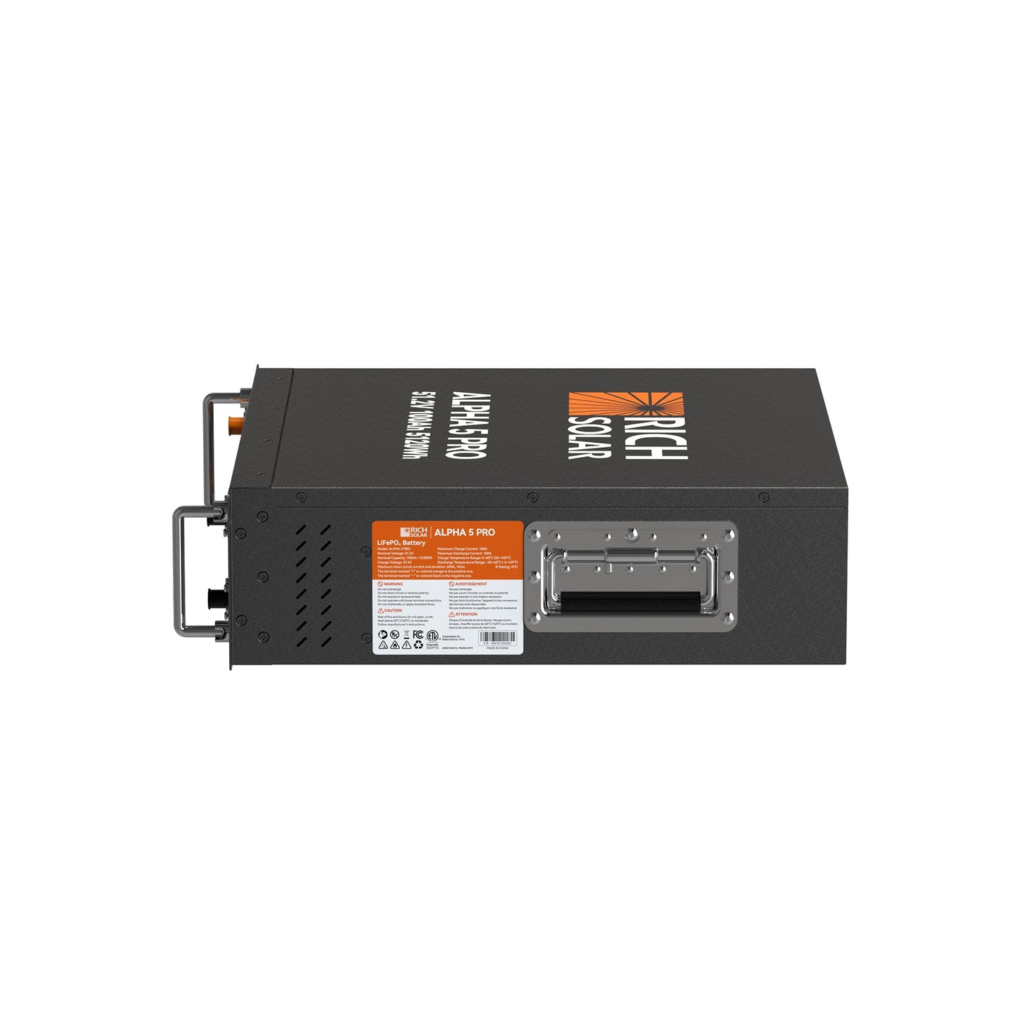 Rich Solar Alpha 5 Pro 48V 100Ah LiFePO4 Server Rack Battery | 5.12kWh