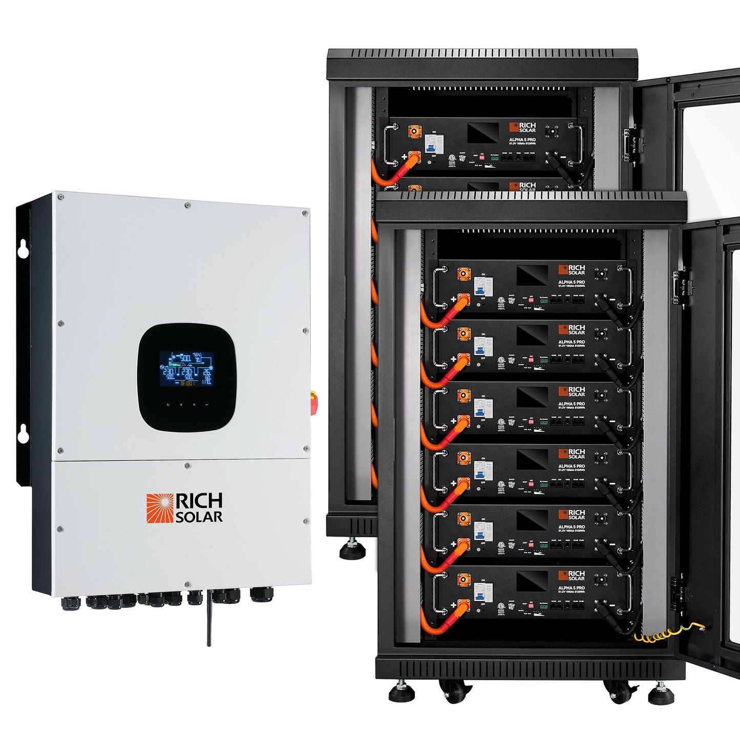 Rich Solar Nova 12K Hybrid Solar Kit | 61.44kWh Lithium Battery Bank