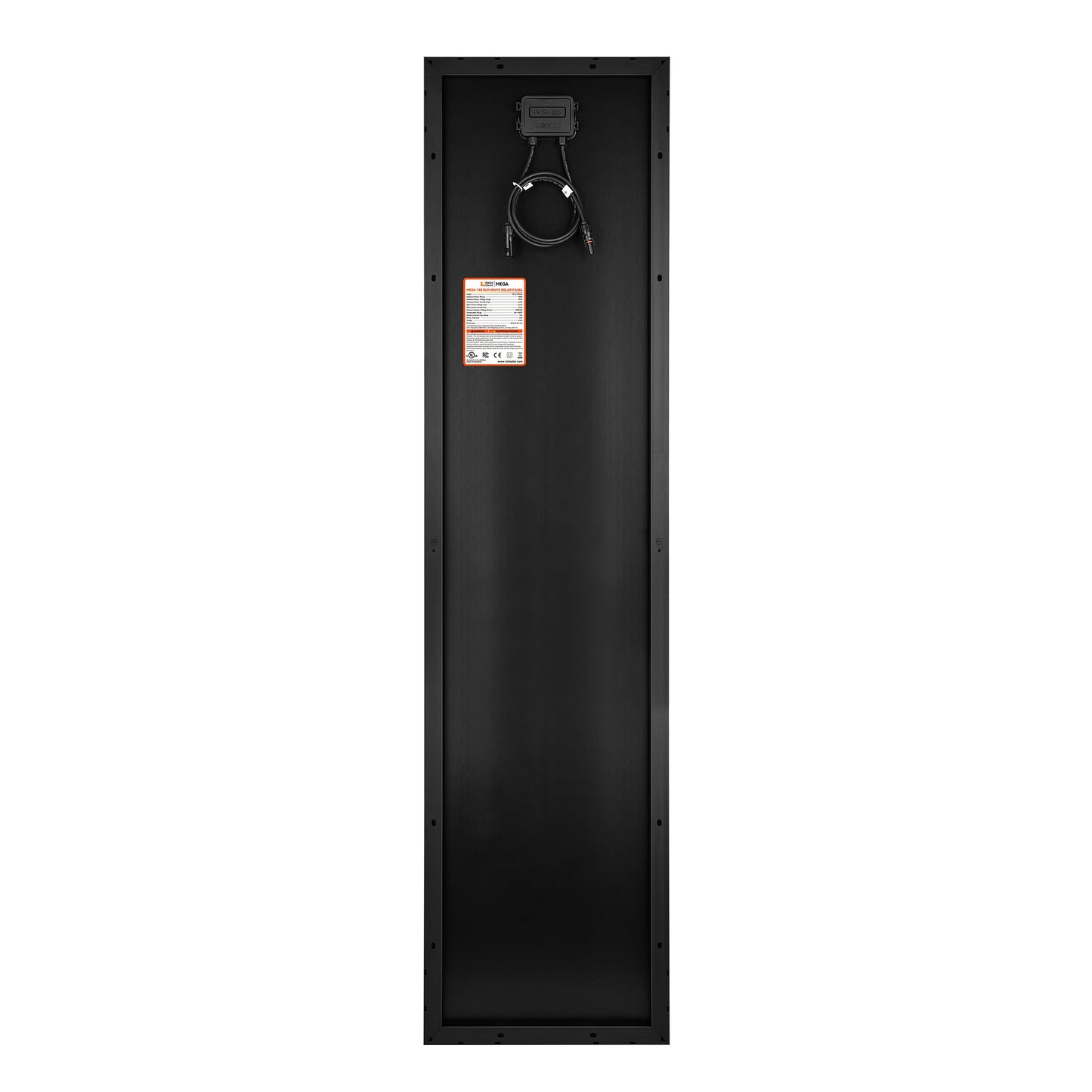RICH SOLAR MEGA 130 Slim 12V Mono Solar Panel (Onyx Black & Silver)