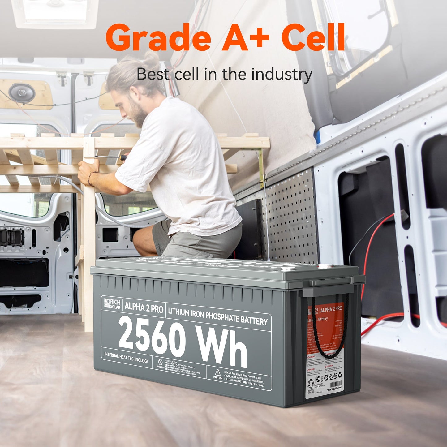 Rich Solar Alpha 2 12V 200Ah LiFePO4 Lithium Battery Series (Lite, Standard, Pro)