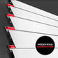 Proslat 8 ft. x 4 ft. PROCORE PVC Slatwall Panel Set White – 4 Pack 128 sq ft 87742K