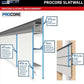 Proslat 8 ft. x 4 ft. PROCORE PVC Slatwall Storage Kit White – 4 Pack 128 sq ft 87742K
