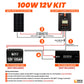 RICH SOLAR 100W Monocrystalline Solar Kit with 20A MPPT Controller
