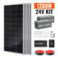 Rich Solar 1200 Watt 24V Off-Grid Complete Solar Kit with Lithium Batteries