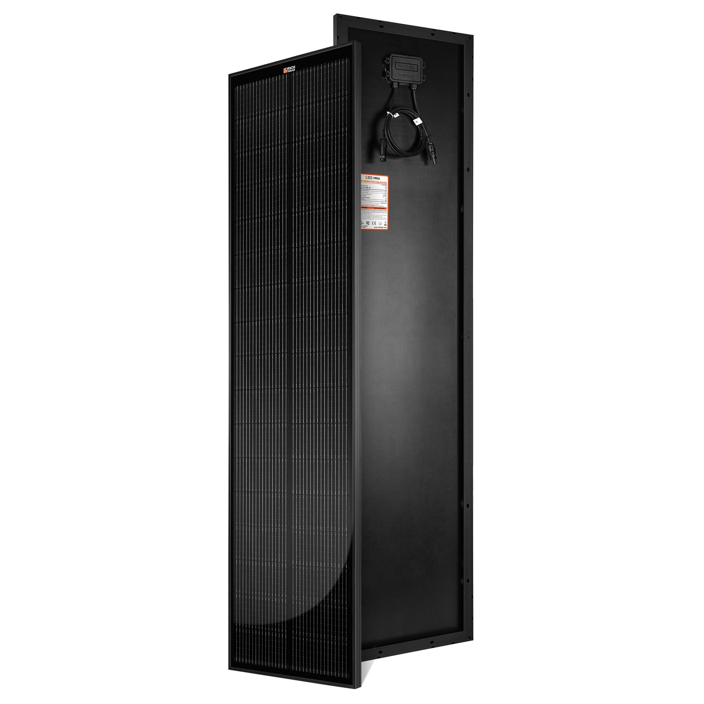 RICH SOLAR MEGA 130 Slim 12V Mono Solar Panel (Onyx Black & Silver)