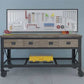 Duramax 72"Wx24"D Rolling Workstation with Drawers Aged Macadamia 68001M