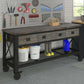 Duramax 3-Drawer Workstation Workbench Aged Espresso Side View 68001E