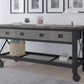 Duramax 3-Drawer Movable Workbench Aged Espresso Side View 68001E