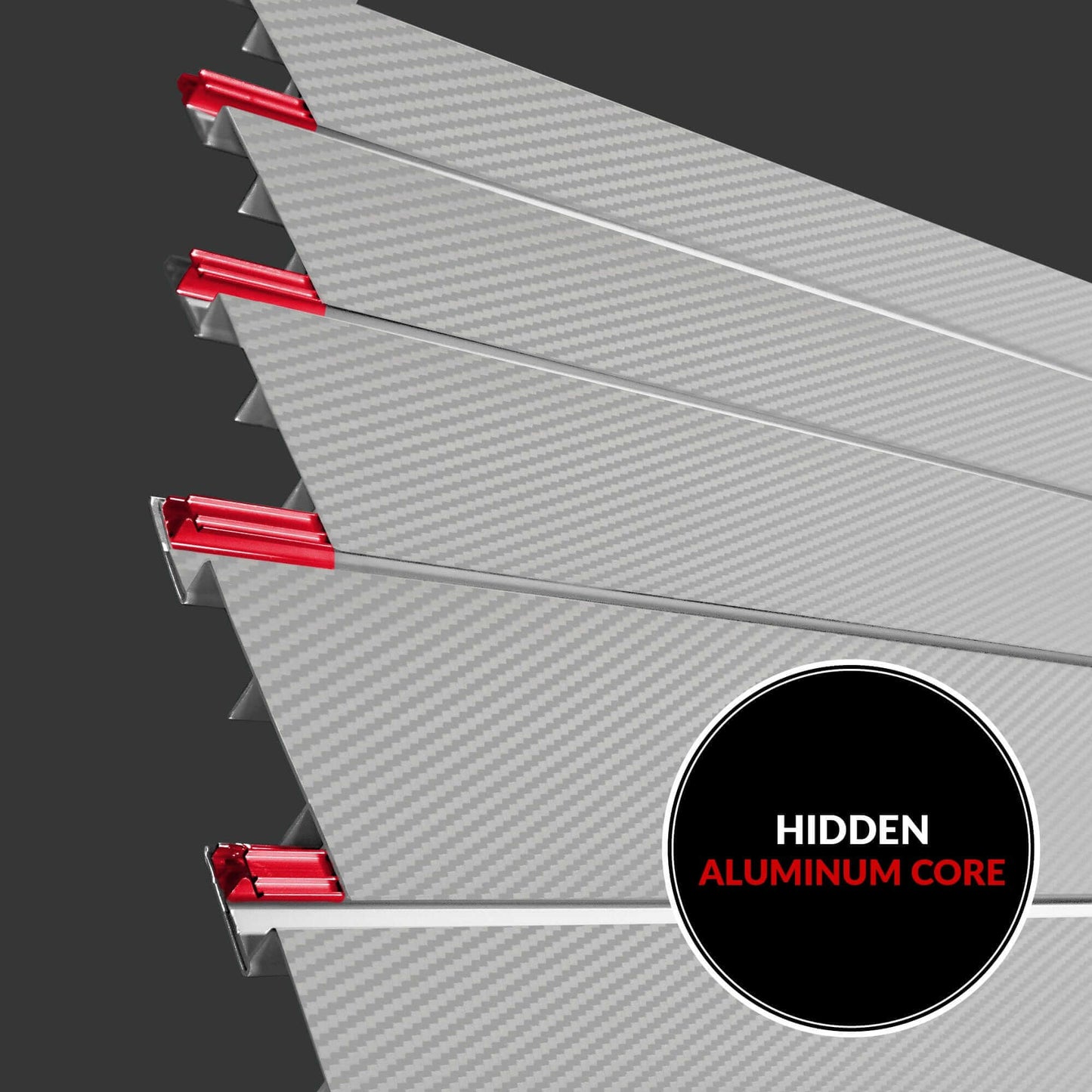 Proslat 8 ft. x 4 ft. PROCORE+ Silver Gray Carbon Fiber Modular Wall Storage – 2 Pack 64 sq ft 87727K