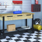 Duramax Rove 62 in. x 24 in. 3-Drawer Mobile Workbench with Solid Wood Top 68004