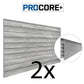 Proslat 8 ft. x 4 ft. PROCORE+ Gray Wood PVC Slatwall Storage Kit – 2 Pack 64 sq ft 87721K