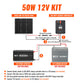 Rich Solar 50W 12V Monocrystalline Solar Kit with 20A MPPT Charge Controller