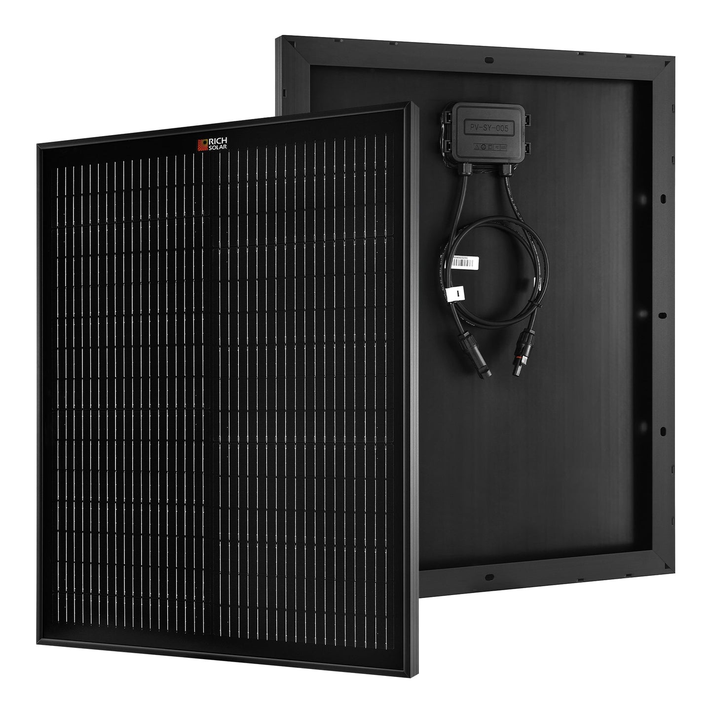 Rich Solar MEGA 50W 12V Monocrystalline Solar Panel (Onyx & Silver)